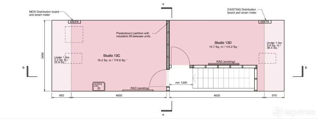 Imana Inclusive Studio floor plan — Excelsior Studios